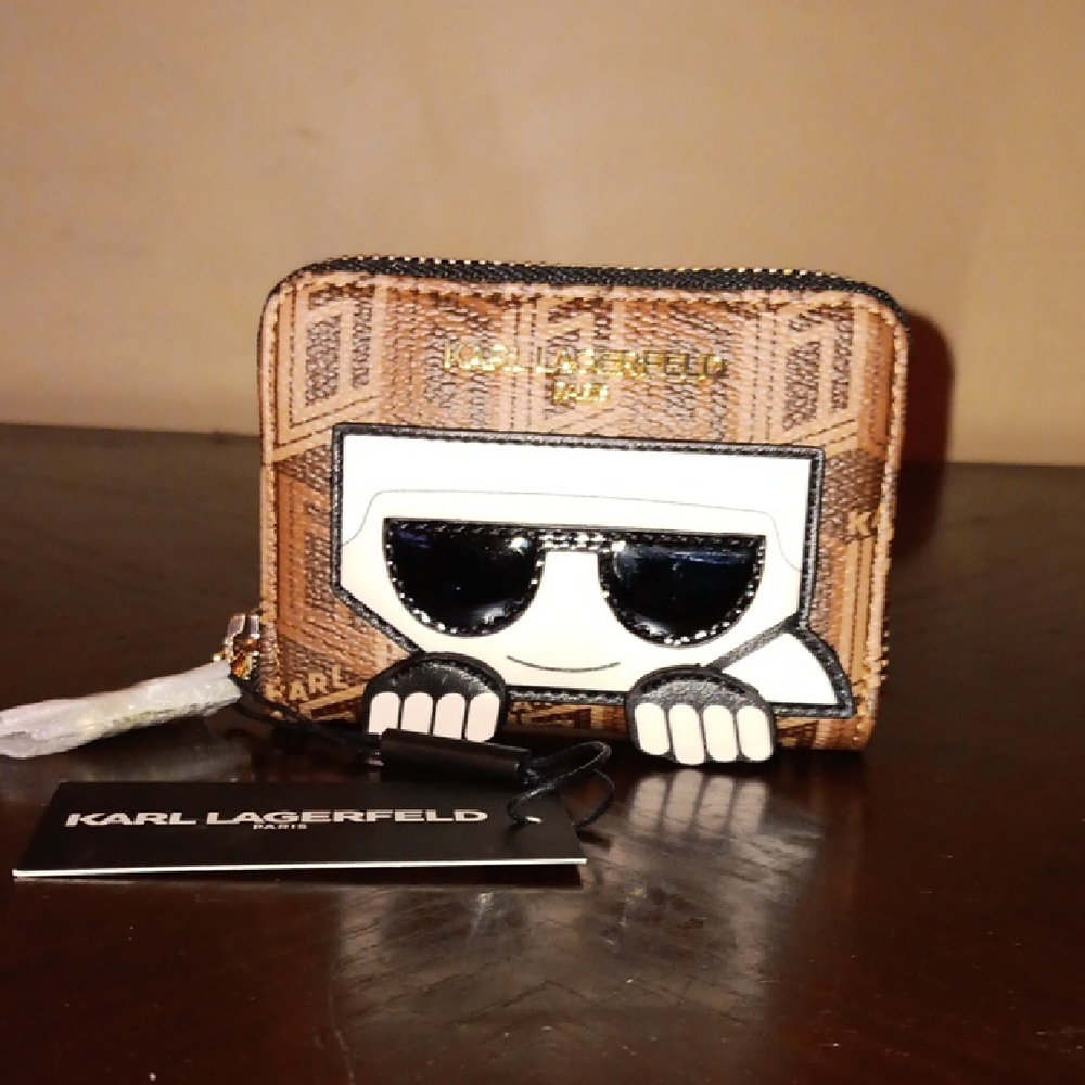 Karl Lagerfeld NWT Brown CARD Wallet